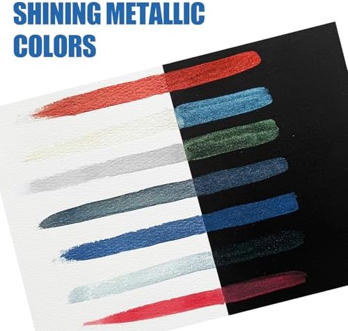 CraftyManor Mini Super Glitter Watercolor Paint Set, 20 Colors Ultra-Shimmer Metallic Watercolour Painting Sets, Solid Pearl Water Color Paints for Adult, 1ml Trial Pack (Independence Day)