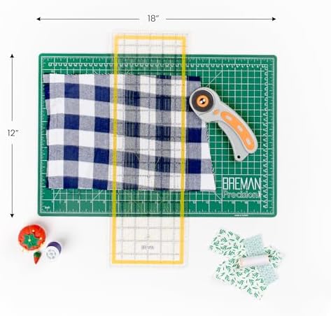 WA Portman 12x18 Fabric Cutting Mat, Quilting Rotary Cutter, Acrylic Ruler