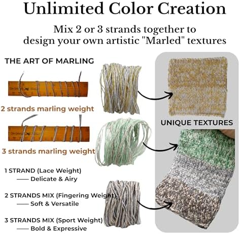 Lace Weight Wool Yarn – 16 Mini Skeins (25g Each) Multicolor Set (400g / 14.1 oz • 3,520 Yards Total), Wool-Rich Blend for Knitting, Crochet & Colorwork (Vibrant)