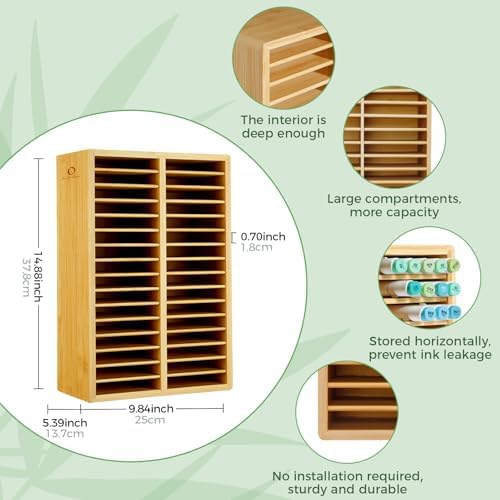 Ohuhu Bamboo Marker Organizer Hold 224 Markers for Honolulu Oahu Series