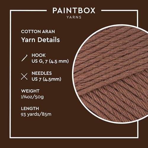Paintbox Yarns 100% Cotton Aran Yarn 1.76oz / 50g, 93yds / 85m