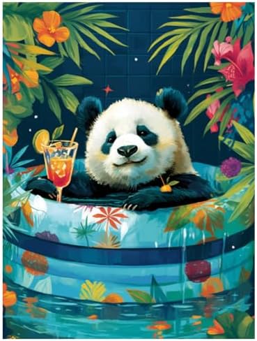 Reivworl Panda Diamond Art Kits for Adults Beginner 12×16 inch