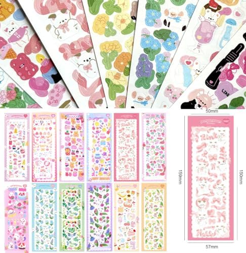 25 Sheets Cute Laser Deco Stickers Set, Decor Kpop Stickers. for Photocards, Headphones, Water Bottle, Phones, laptops, Planner