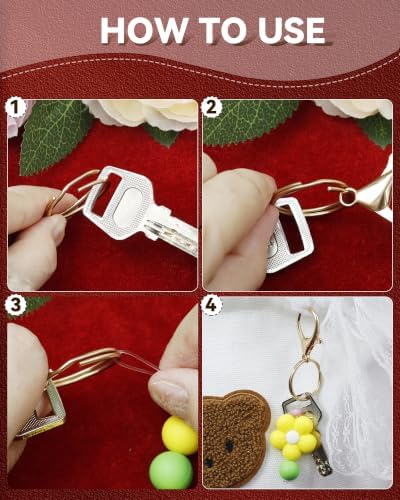 325PCS FIVEIZERO Keychain Making Kit - Gold Keychain Clips with Key Rings