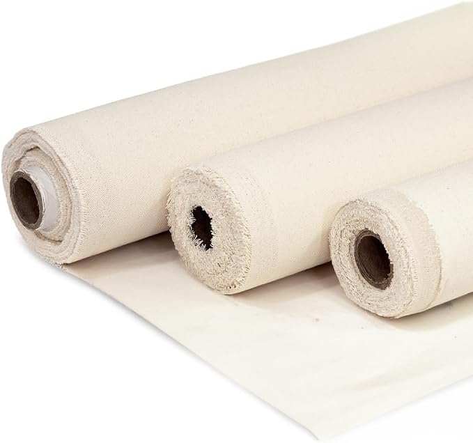 Barcelonetta | Canvas Fabric | Cotton Duck | Heavy | Natural 10oz | 60'' Wide | Arts & Crafts, Backings, Covers, Placemats (50 Yard Roll)