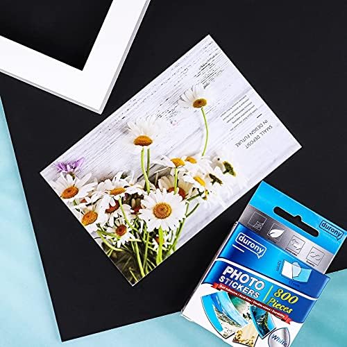durony 800 Pieces Photo Sticker White Double-Sided Self Adhesive Photo Tapes for Pictures DIY Photo Album Journal