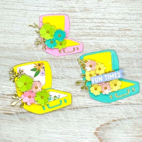 KSCRAFT 2025 June Summer Beach Travel Metal Cutting Dies Stencils for DIY Scrapbooking Decorative Embossing DIY Paper Card (Suitcase)
