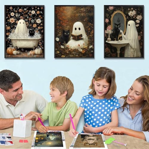 6 Pack Ghost Diamond Art Kits for Adults,Diamond Painting Kits for Beginner