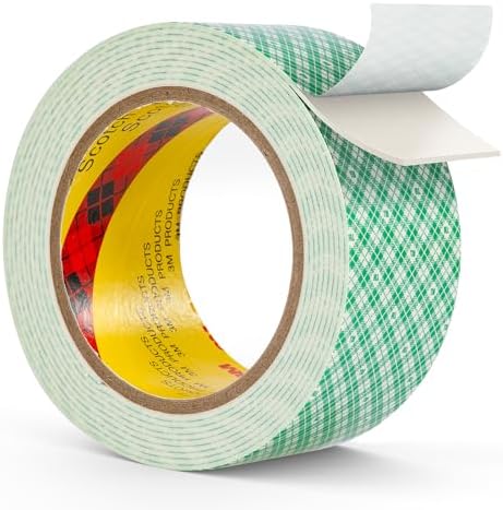 3M Double Sided Foam Tape 2" x 10Ft White 4026 Double Coated Urethane Adhesion Polyurethane Tape for Mounting Signs Craft DIY Projects Cards, 1 Pack