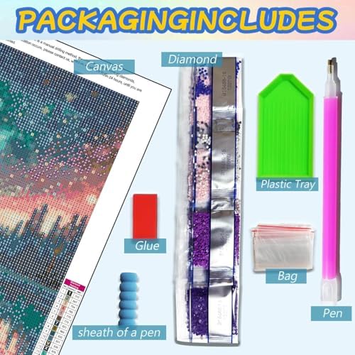 Dugsmgd Landscape Diamond Art Kits for Adults, Diamond Painting 12x16 Inch