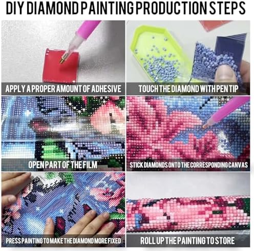 GREENCRUISE 12PCS Diamond Painting Kits for Adults Bulk, 5D Diamond Art Kits for Beginners, DIY Full Drill Paint Camping Craft Projects Party Pack, Home Wall Decor 12 x 16 Inch TYPE4