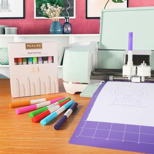 REALIKE StrongGrip Cutting Mat Compatible with Cricut Maker 4/Maker 3/Maker/Explore 4/3/Air 2/Air/One, 2 Pack 12x12 Inch Purple Strong Grip Adhesive Sticky Non-Slip Cut Mat