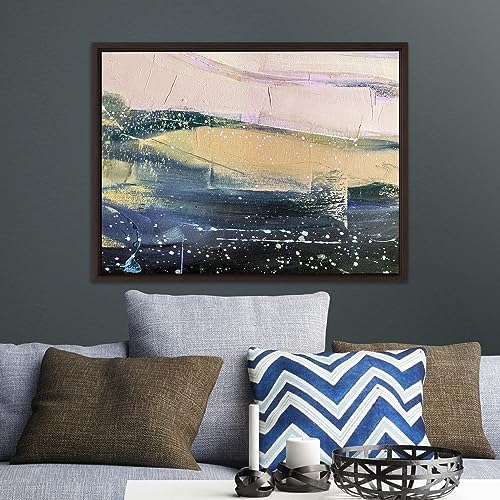 Pixy Canvas Floater Frame 16x18 for 3/4 (0.75) inch Deep Canvas Paintings/Canvas Prints/Wood Canvas Panels/Wall Art/Wall Decor/Home Decor/Artwork (Dark Walnut, 16 x 18 inch, Portrait)