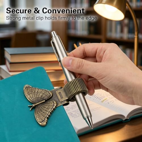 Journal Pen Holder Clip Bronze Butterfly Traveler's Notebook Accessories