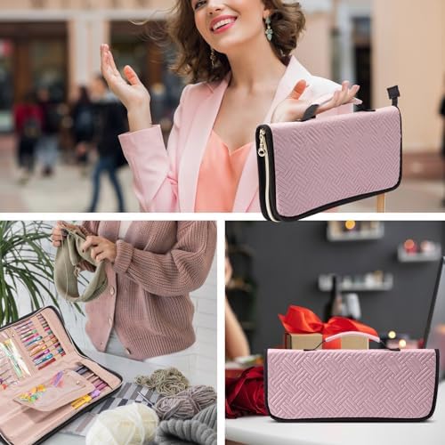 MYBAGZING Knitting Needles Case (up to 14 Inches) - Needle & Crochet Hook Organizer