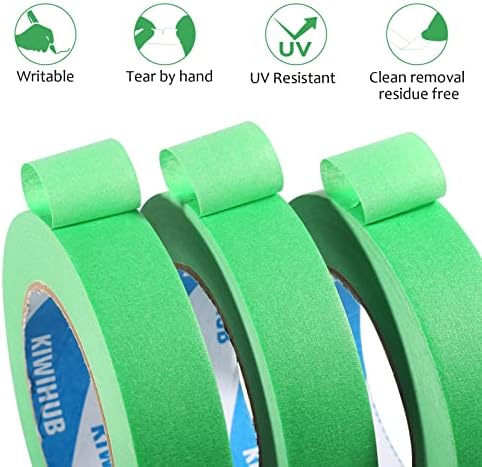 Green Painters Tape,1 inch x 60 Yards x 10 Rolls (600 Yards Total)