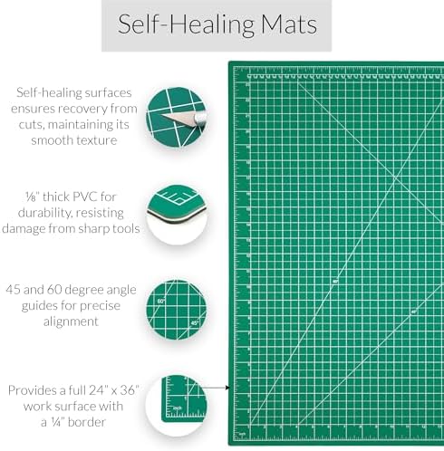 Breman Precision Large 24x36 Green Cutting Mat, Self Healing Cutting Board