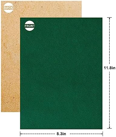Mesheshe 10PCS Self Adhesive Felt, DIY Self Adhesive Fabric for Art & Crafts, Peel and Stick Felt for Drawer/Jewelry Box Felt Liner, A4 Size (8.3/inch x 11.8/inch, Green) MSS23-XH-40PCSA4-Green