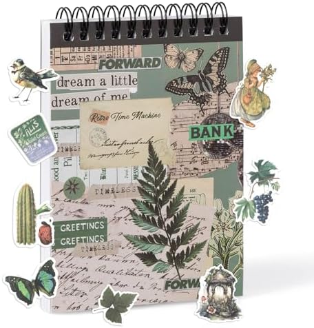 476PCS Vintage Washi Sticker Book & Botanical Journaling Stickers | Ideal for junk journaling, planners, scrapbooking & DIY crafts. Residue-free removal, even after long-term use.