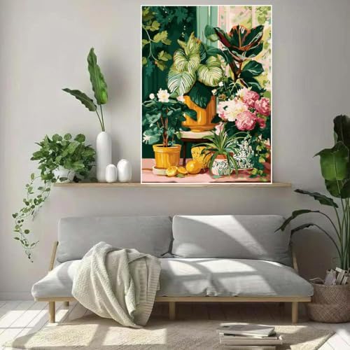 WUDWL Potted Plants Diamond Painting Kits for Beginner Adults