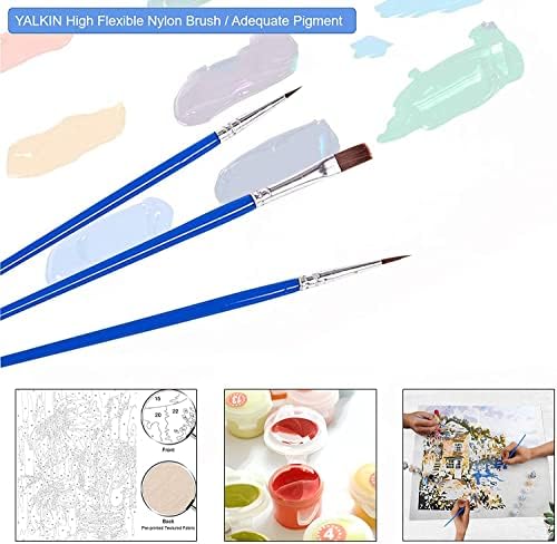 YALKIN Paint by Number Kits for Adults on Canvas, Large Oil Acrylic Painting Kit 15.8x35.5in World Map Easy DIY Paintwork for Beginners, Without Frames