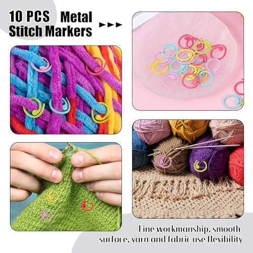 HUISUYTON Dragon Crochet Rings, 4Pcs Crochet Tension Rings