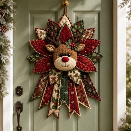 Beginner-Friendly Oversized Christmas Character Quilted Door Hanger