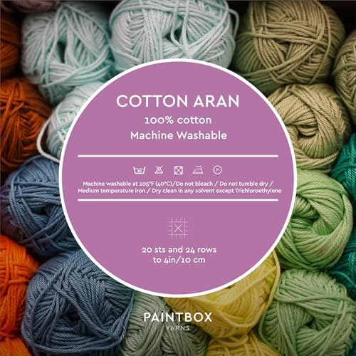 Paintbox Yarns 100% Cotton Aran Yarn 1.76oz / 50g, 93yds / 85m