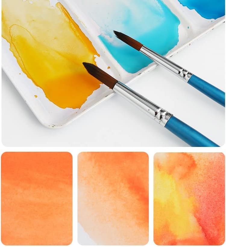 36 Colors Solid Watercolor Paint Set with Refillable Water Brush