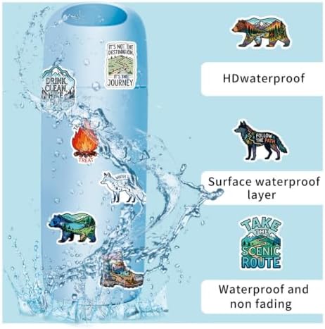 50PCS Adventure Travel Stickers, Outdoor Camping Stickers
