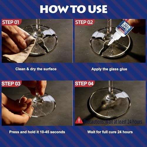 Glass Glue Liquid, Super Glue for Glass Repair 40g