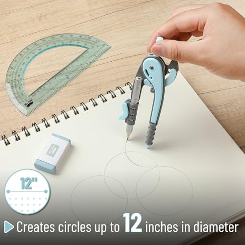 Mr. Pen- Geometry Compass and Protractor Set, 6 Inch Compass