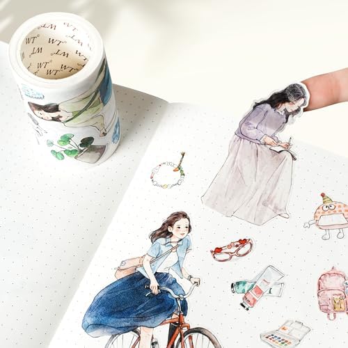 WT Pre-Cut Hello Weekend Wide Washi Tape, 1 Roll (70mm x 5m), Original Weekend Lifestyle Designs, Decorative Tape for Bible Journaling, Bullet Journals, Scrapbooks, Planners & DIY Craft Supplies