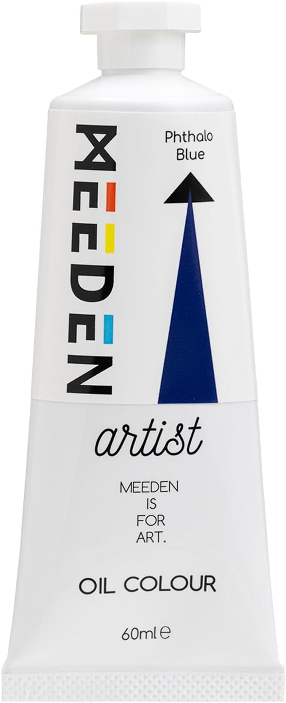 MEEDEN Artist Grade Oil Paint: Phthalo Blue - 60ml/2oz Tube | Professional Art Paints and Supplies for Canvas Painting
