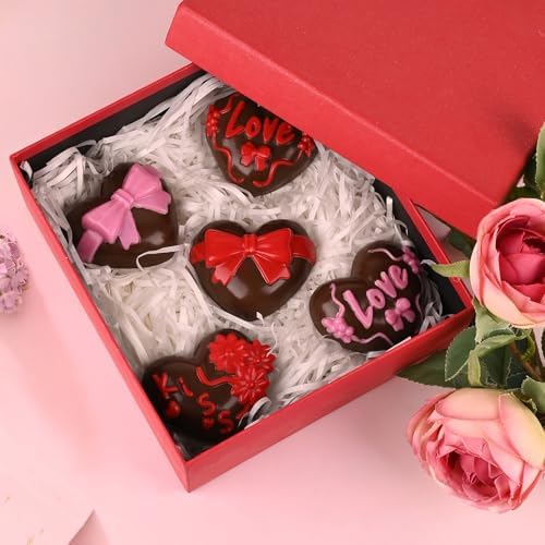Actvty Heart Shaped Silicone Mold, 2Pcs 6 Holes Heart Molds for Chocolate Muffins Cake Jelly Pudding Handmade Soap Bath Bombs Making