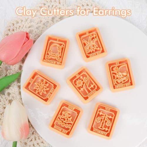 Puocaon Tarot Clay Cutters Polymer Clay Cutters for Jewelry Earrings Making