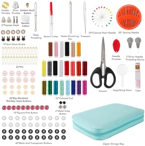 198pcs Sewing Kit for Adults, Mint