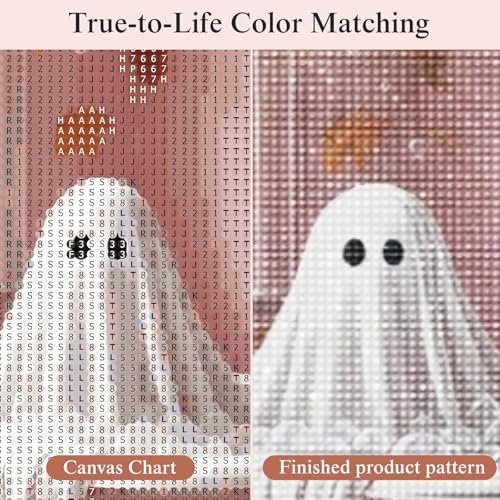 CSZPPQAF Halloween Diamond Painting Kits for Adults,Ghost Diamond Art