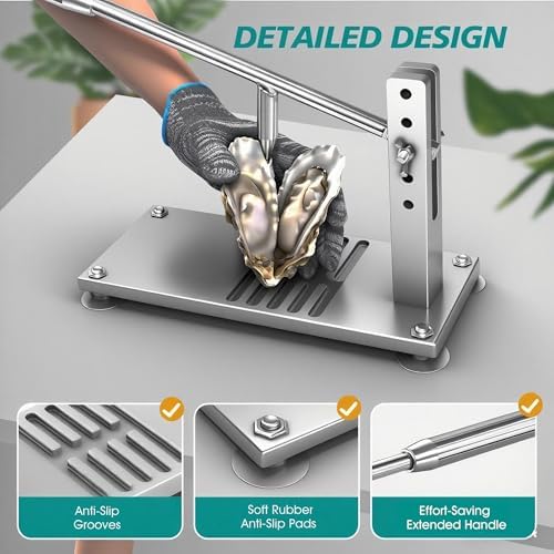 BIUWING Oyster Shucker Machine, Oyster Clam Opener Tool Set, Oyster Opener Machine (Upgraded)