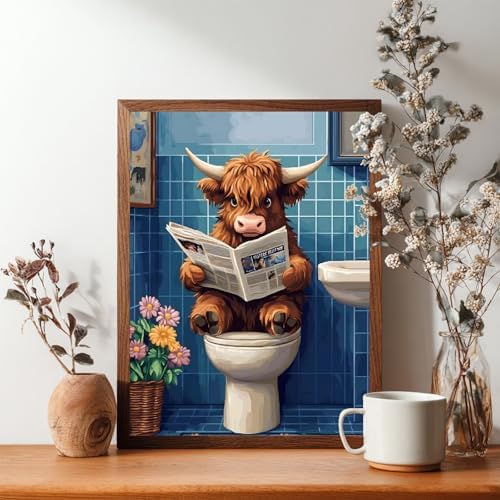 Reivworl Cow Diamond Art Kits for Adults Beginner 12×16 inch