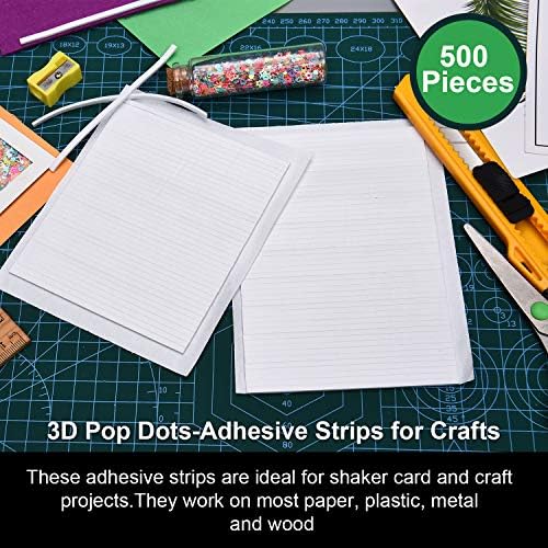 Outus 1000 Pcs Foam Strips 5.91'' x 0.12'' Double Sided Adhesive Foam Tape
