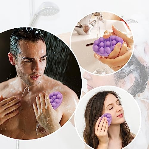 2Pcs Silicone Massage Bar Soap Molds Handmade Soap Molds for Soap Making