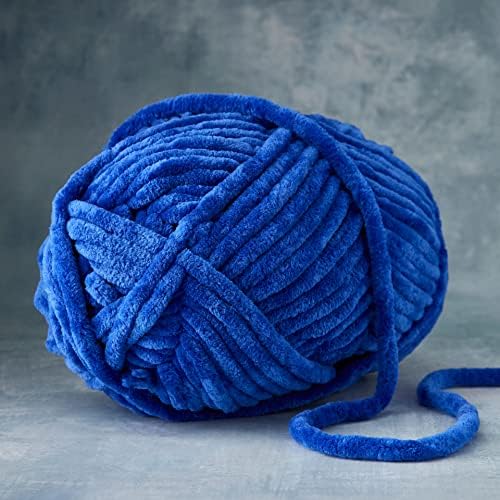 Loops & Threads Sweet Snuggles Yarn - Yarn for Knitting, Crochet, Weaving, and Arts & Crafts - Blue, Polyester, 8.8 oz