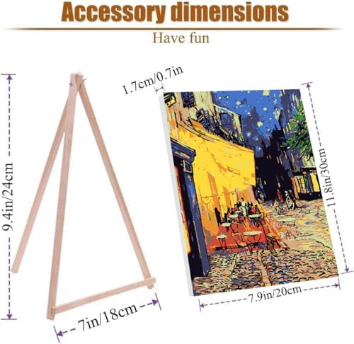VIGEGU 4 Pack Paint by Numbers Kit for Adults Beginner with Frame