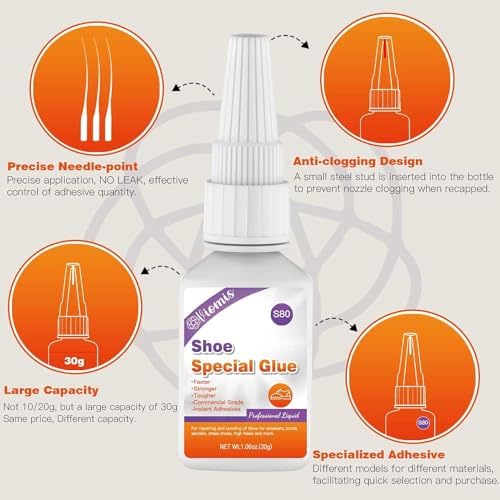 30g Shoe Glue - Professional Grade Super Shoe Fix Adhesive