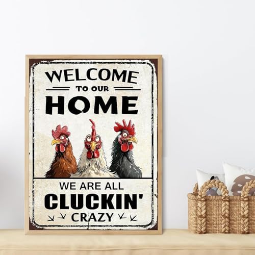 WNPOKN Vintage Farm Chicken Diamond Art Kits for Adults 12x16inch