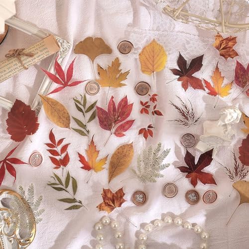 380 Pcs Natural Flower Stickers for Scrapbooking, Vintage Floral Stickers Decals Aesthetic Watercolor Stickers for Journaling Phone Case Stickers Art Bullet Junk Journal Planners DIY Craft Notebook