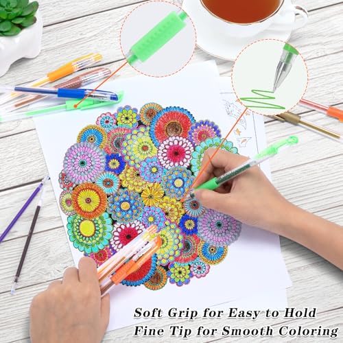Aen Art Gel Pens for Adult Coloring Books, 160 Pack Artist Colored Gel Pen