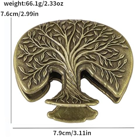 Vintage Plant Metal Bookmark Clips - Tree of Life/Tulip/Ginkgo Leaf Journal Clips, Traveler's Notebook Accessories, an Ideal Gift for Book Lovers and journaling Enthusiasts (Tree of Life Style A)
