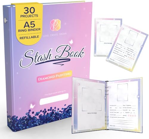 Picmondoo Diamond Art Painting Stash Book – A5 Collection Inventory Binder